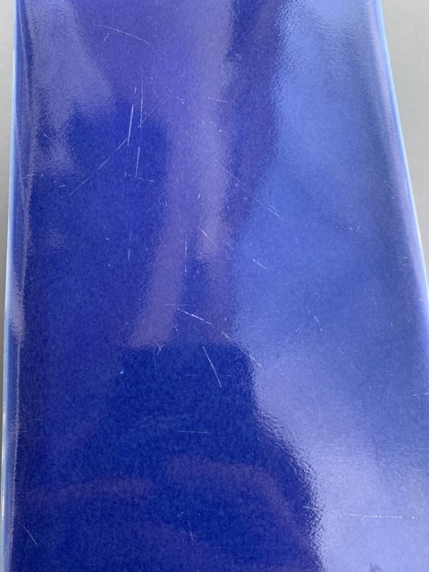 古玩陶瓷清同治霽藍釉象耳琮式瓶真品鑒賞圖