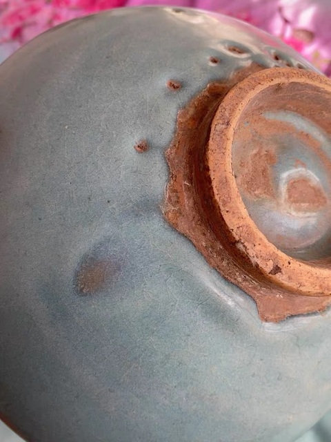 古玩陶瓷鈞窯天藍釉大碗真品鑒賞圖