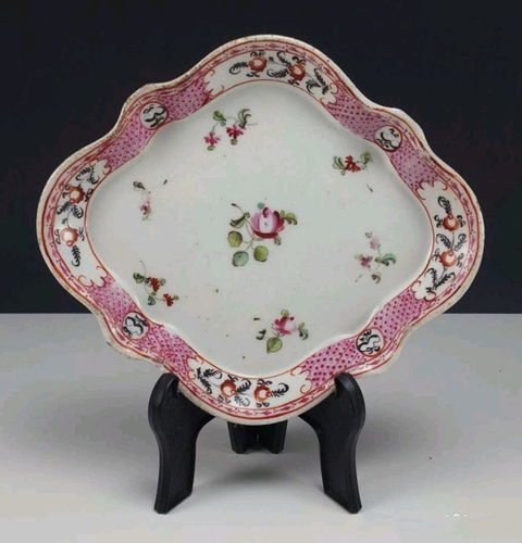 古玩陶瓷廣琺瑯花卉紋盤(pán)真品鑒賞圖