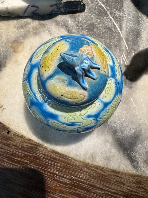 古玩陶瓷鶴紋罐真品鑒賞圖