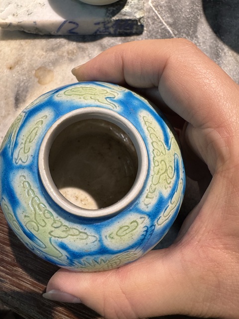 古玩陶瓷鶴紋罐真品鑒賞圖