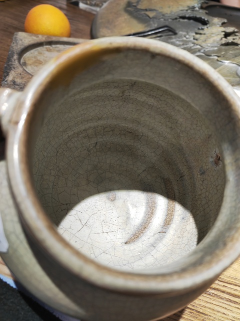 古玩陶瓷鈞窯天藍釉雙系罐真品鑒賞圖