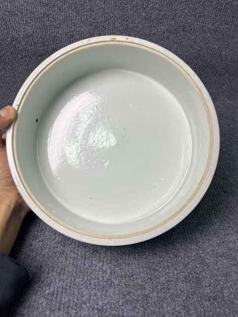 古玩陶瓷青花西番蓮一品大蓋鍋真品鑒賞圖