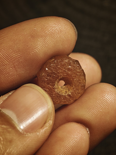 古玩玉器老瑪瑙剁珠真品鑒賞圖