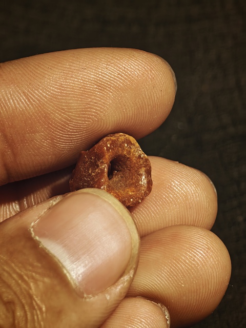 古玩玉器老瑪瑙剁珠真品鑒賞圖