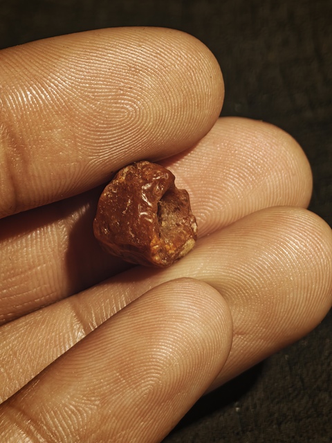 古玩玉器老瑪瑙剁珠真品鑒賞圖