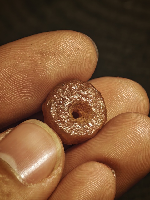 古玩玉器老瑪瑙剁珠真品鑒賞圖