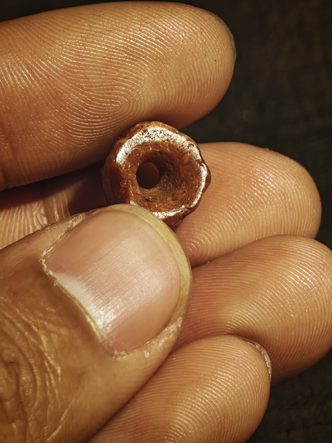 古玩玉器老瑪瑙剁珠真品鑒賞圖