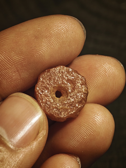 古玩玉器老瑪瑙剁珠真品鑒賞圖