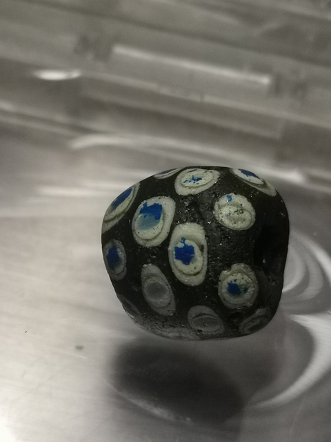 古玩雜項蜻蜓眼琉璃珠真品鑒賞圖