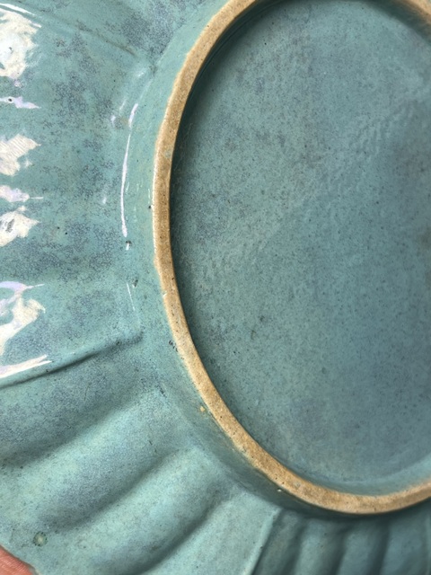 古玩陶瓷爐鈞釉八方大盤真品鑒賞圖