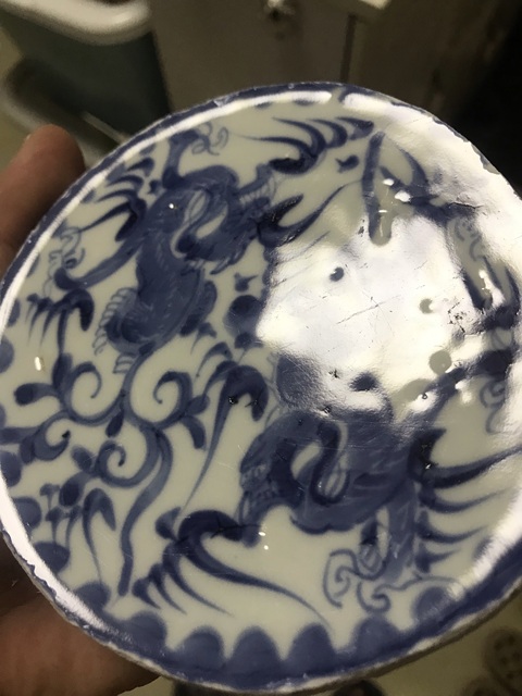 古玩陶瓷青花龍紋標本真品鑒賞圖