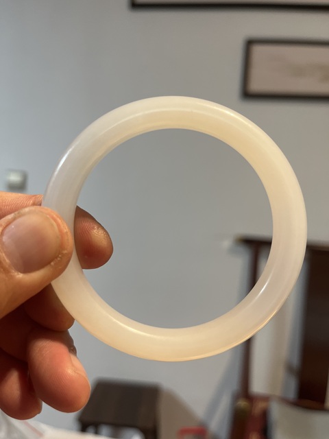 古玩玉器白玉手鐲真品鑒賞圖