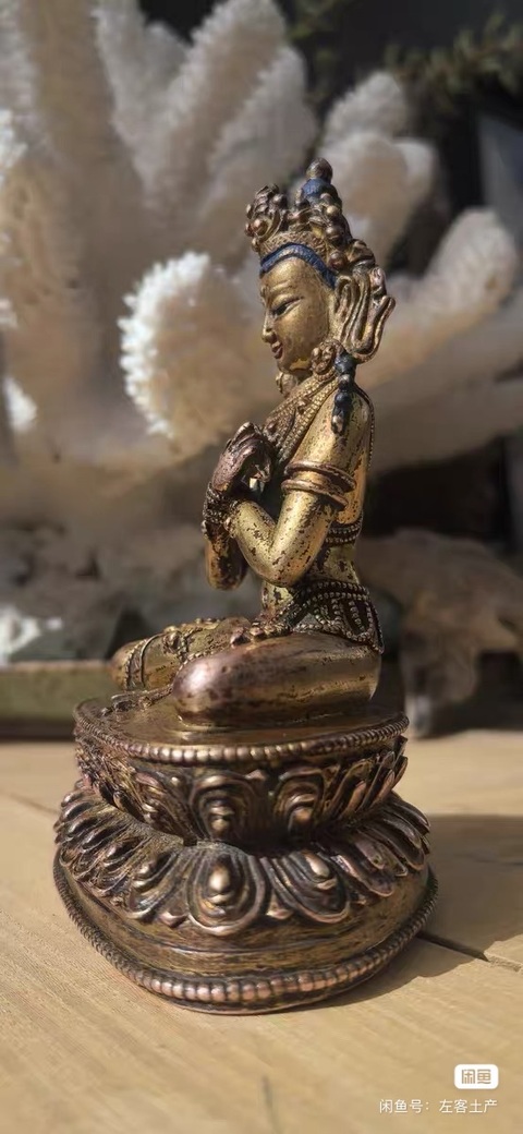 古玩銅器銅鎏金金剛薩埵真品鑒賞圖