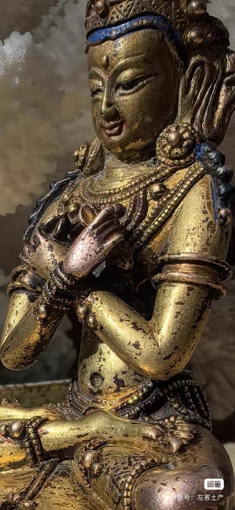 古玩銅器銅鎏金金剛薩埵真品鑒賞圖