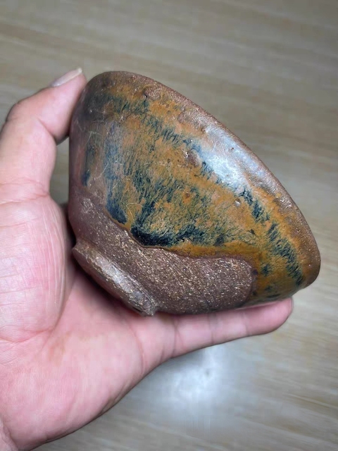 古玩陶瓷建窯兔毫束口盞真品鑒賞圖