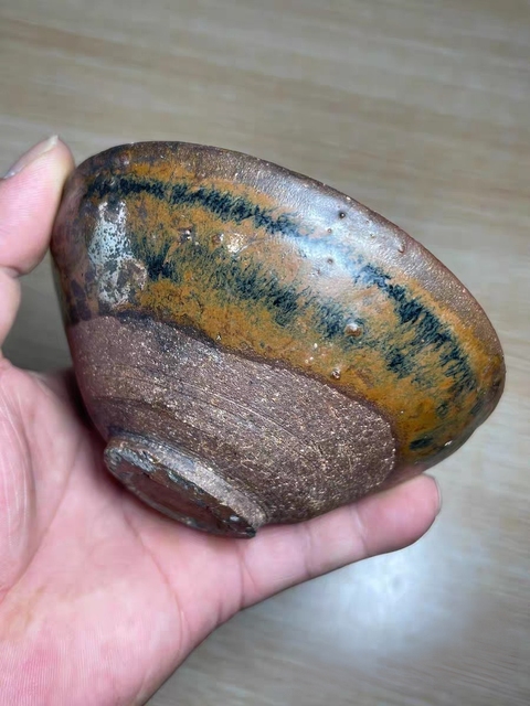 古玩陶瓷建窯兔毫束口盞真品鑒賞圖