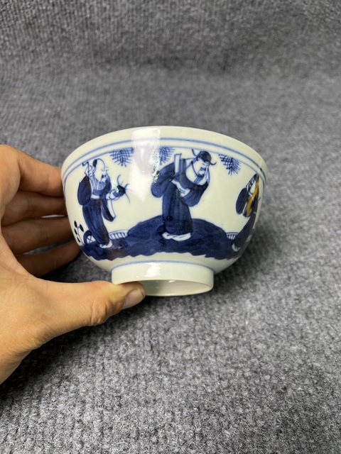 古玩陶瓷青花福祿壽三星碗拍賣，當前價格588元