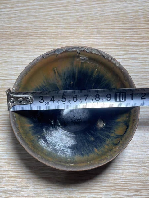 古玩陶瓷福清窯兔毫束口盞真品鑒賞圖