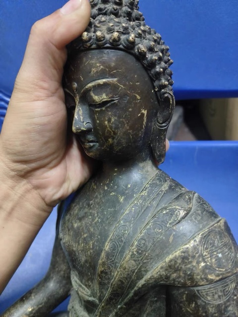 古玩銅器銅釋迦牟尼真品鑒賞圖