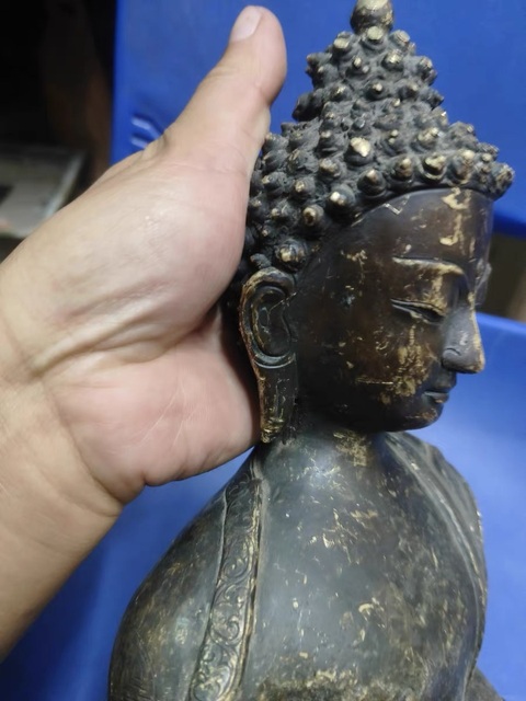 古玩銅器銅釋迦牟尼真品鑒賞圖