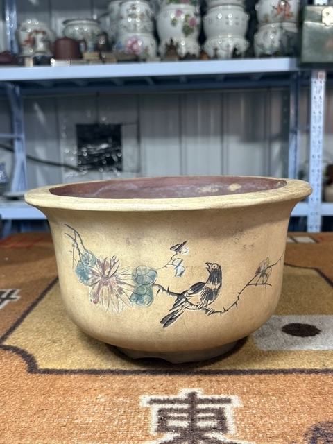 古玩雜項業生刻款紫砂花盆真品鑒賞圖