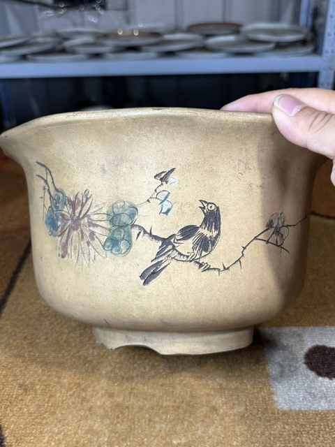 古玩雜項業生刻款紫砂花盆真品鑒賞圖