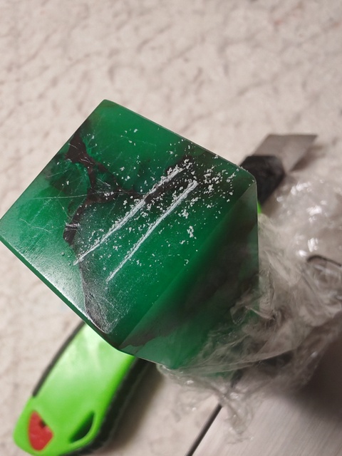 古玩玉器染色雅安石真品鑒賞圖