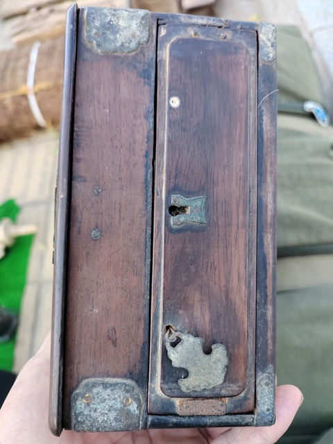 古玩雜項(xiàng)老紅木首飾盒真品鑒賞圖