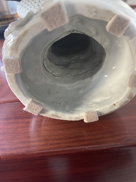 古玩陶瓷清末民初德化窯白釉魚簍觀音塑像真品鑒賞圖