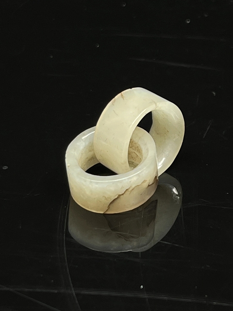 古玩玉器和田玉雕“雙聯環”真品鑒賞圖