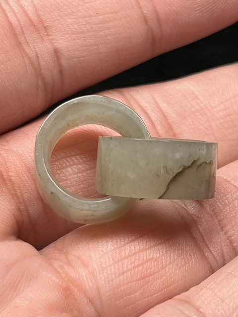 古玩玉器和田玉雕“雙聯環”真品鑒賞圖