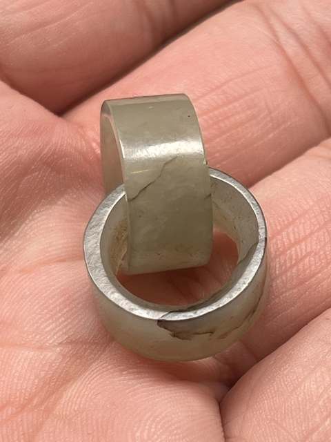 古玩玉器和田玉雕“雙聯環”真品鑒賞圖