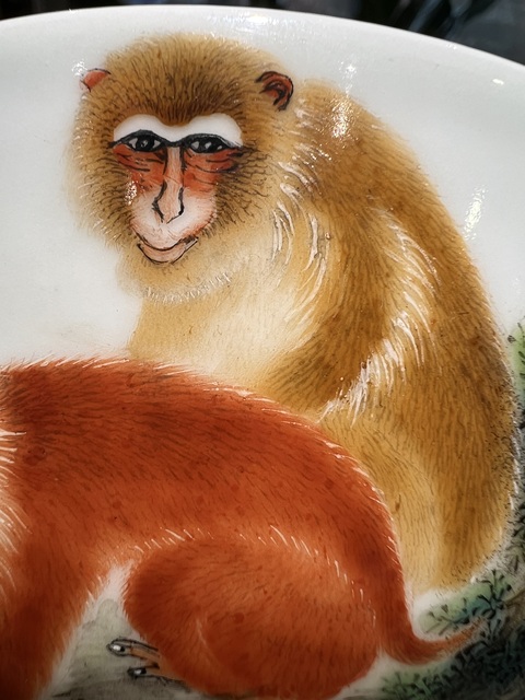 古玩陶瓷近現代粉彩瑞獸紋碗真品鑒賞圖