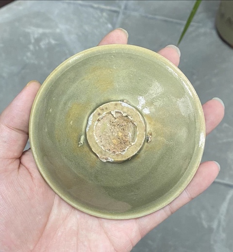 古玩陶瓷耀州窯素盞真品鑒賞圖