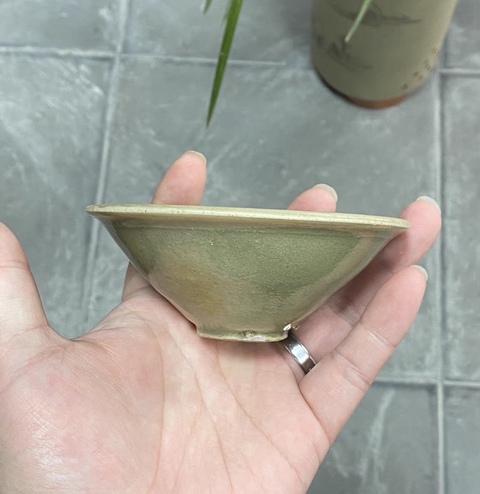 古玩陶瓷耀州窯素盞真品鑒賞圖