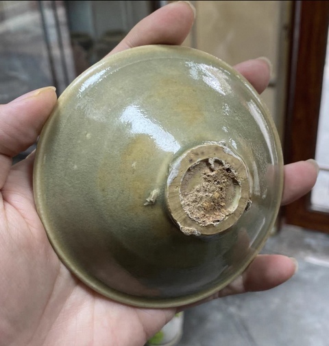 古玩陶瓷耀州窯素盞真品鑒賞圖