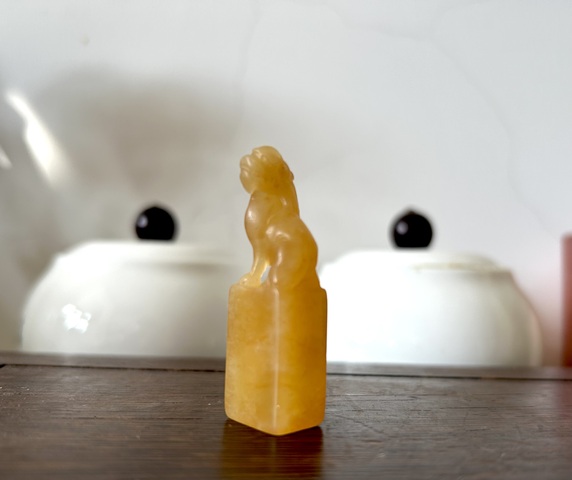 古玩雜項壽山田黃石印章真品鑒賞圖