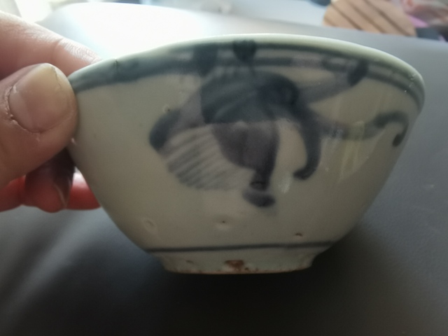 古玩陶瓷明代螭龍碗真品鑒賞圖