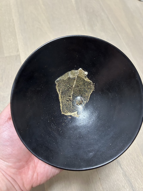 古玩陶瓷吉州窯木葉盞，疑似大修真品鑒賞圖