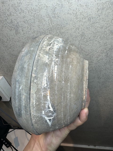 古玩陶瓷漢·云氣紋陶盒真品鑒賞圖