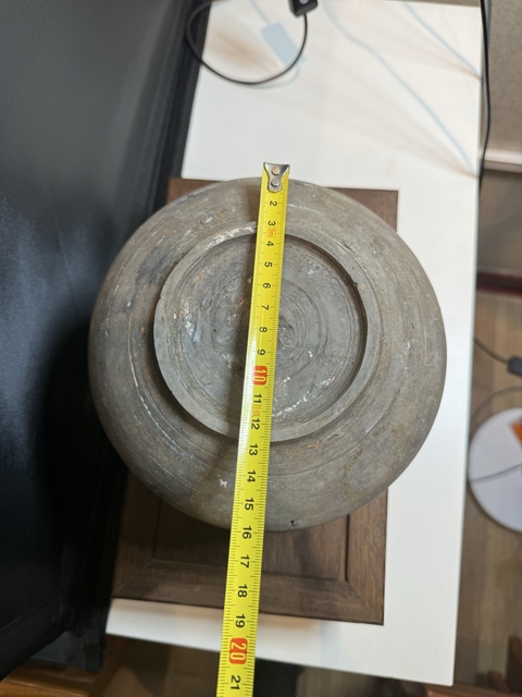 古玩陶瓷漢·云氣紋陶盒真品鑒賞圖