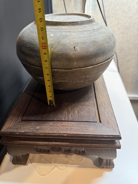 古玩陶瓷漢·云氣紋陶盒真品鑒賞圖