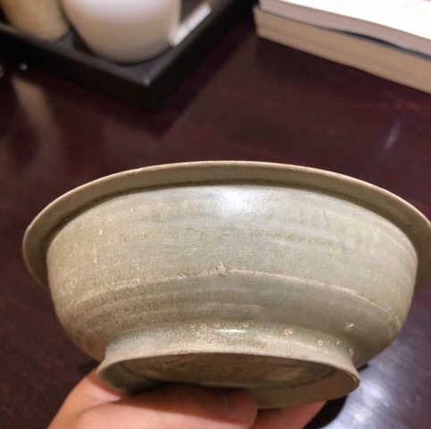 古玩陶瓷北宋青釉洗真品鑒賞圖