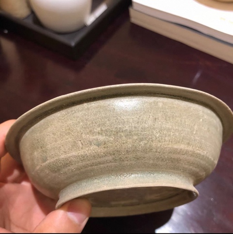 古玩陶瓷北宋青釉洗真品鑒賞圖