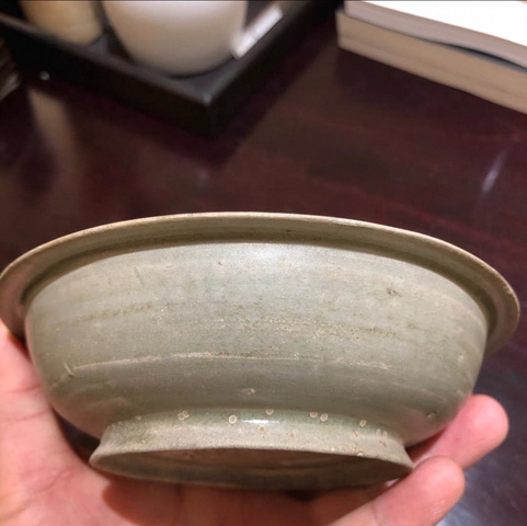 古玩陶瓷北宋青釉洗真品鑒賞圖