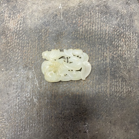 古玩陶瓷創匯·花鳥紋玉佩·和田玉拍賣，當前價格239元