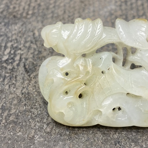 古玩陶瓷創匯·花鳥紋玉佩·和田玉拍賣，當前價格239元