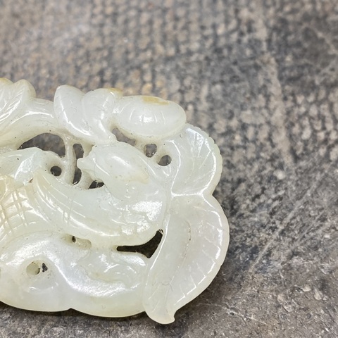 古玩陶瓷創匯·花鳥紋玉佩·和田玉拍賣，當前價格239元