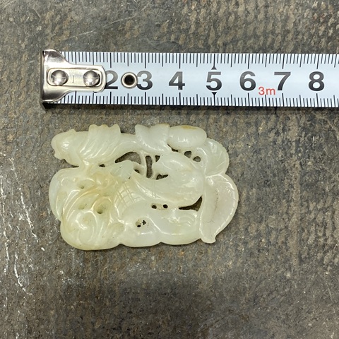 古玩陶瓷創匯·花鳥紋玉佩·和田玉拍賣，當前價格239元